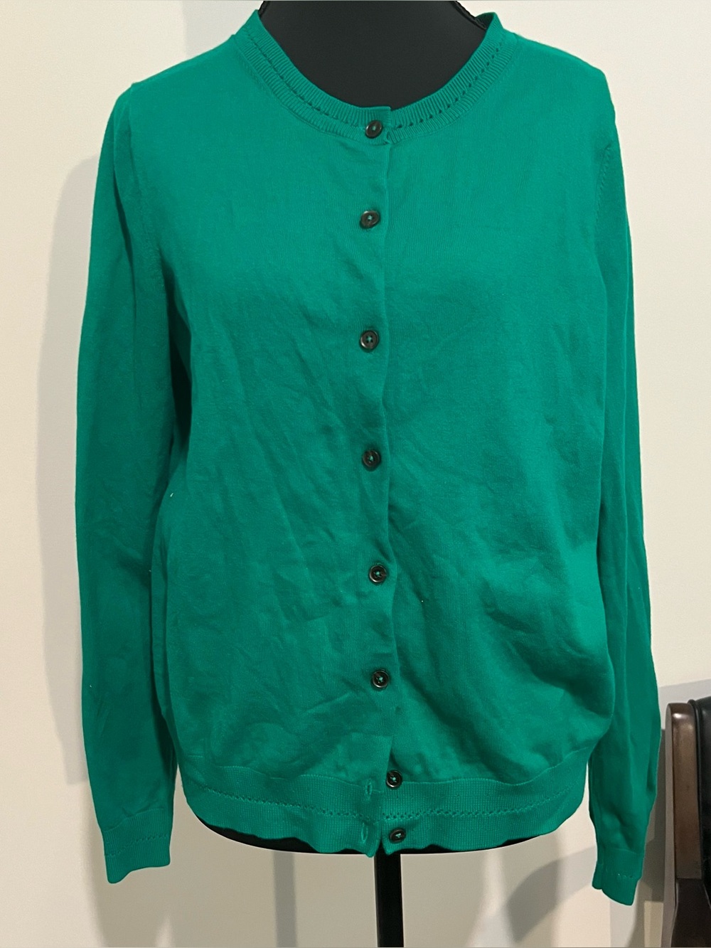 Boden Women’s Medium Emerald Green Button Front Cardigan Sweater